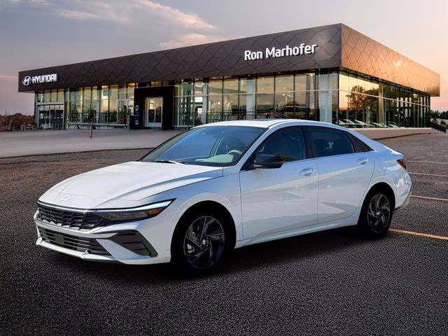 2026 Serenity White Hyundai Elantra SEL Sport FWD Sedan