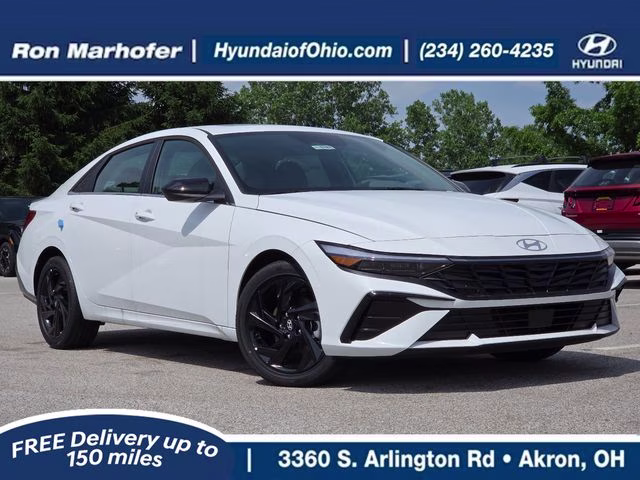 2026 Serenity White Hyundai Elantra SEL Sport FWD Sedan