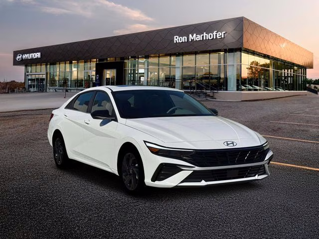 2026 Serenity White Hyundai Elantra SEL Sport FWD Sedan