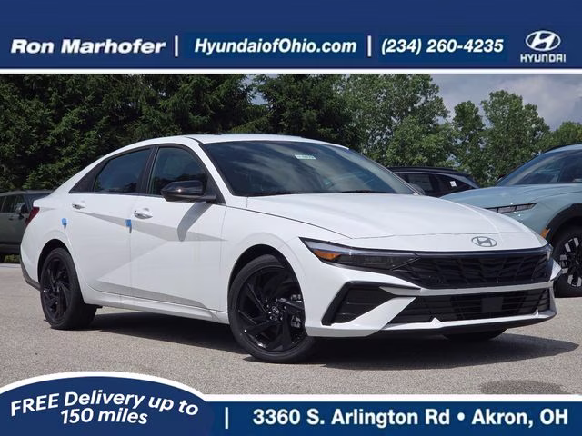 2026 Serenity White Hyundai Elantra SEL Sport FWD Sedan
