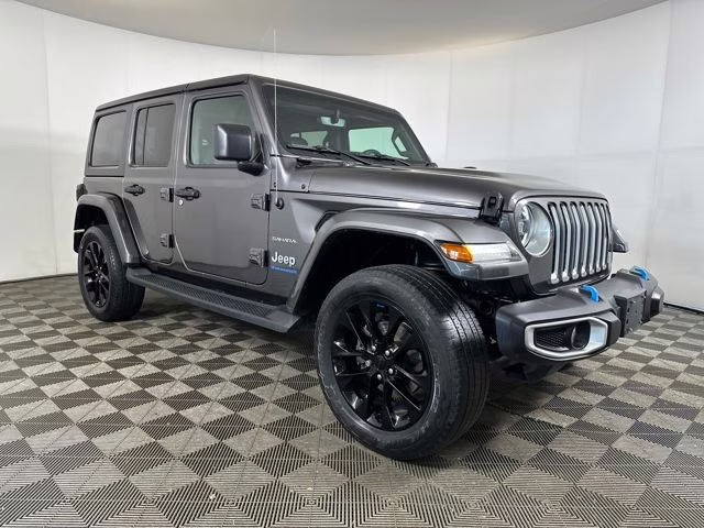 2023 Granite Crystal Metallic Clearcoat Jeep Wrangler Sahara 4xe 4X4 SUV