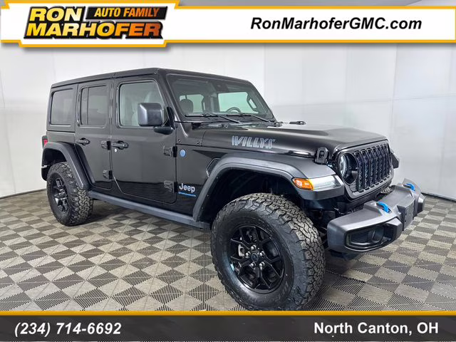 2024 Black Clearcoat Jeep Wrangler Willys 4xe 4X4 SUV