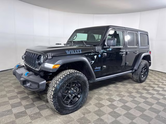 2024 Black Clearcoat Jeep Wrangler Willys 4xe 4X4 SUV