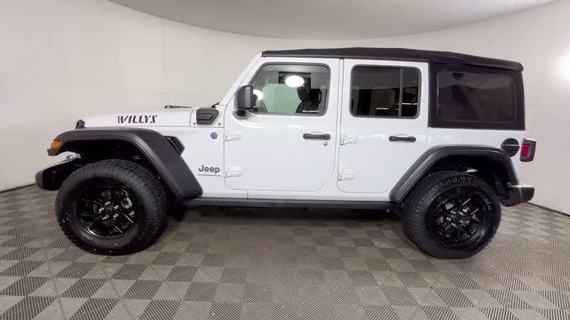 2024 Bright White Clearcoat Jeep Wrangler Willys 4xe 4X4 SUV