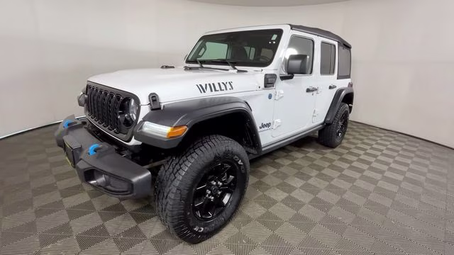 2024 Bright White Clearcoat Jeep Wrangler Willys 4xe 4X4 SUV