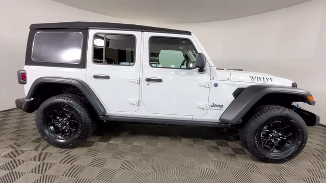 2024 Bright White Clearcoat Jeep Wrangler Willys 4xe 4X4 SUV
