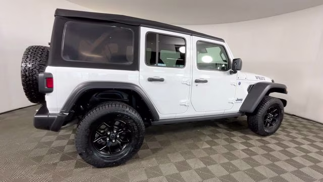 2024 Bright White Clearcoat Jeep Wrangler Willys 4xe 4X4 SUV