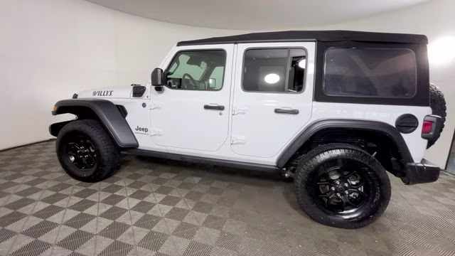 2024 Bright White Clearcoat Jeep Wrangler Willys 4xe 4X4 SUV