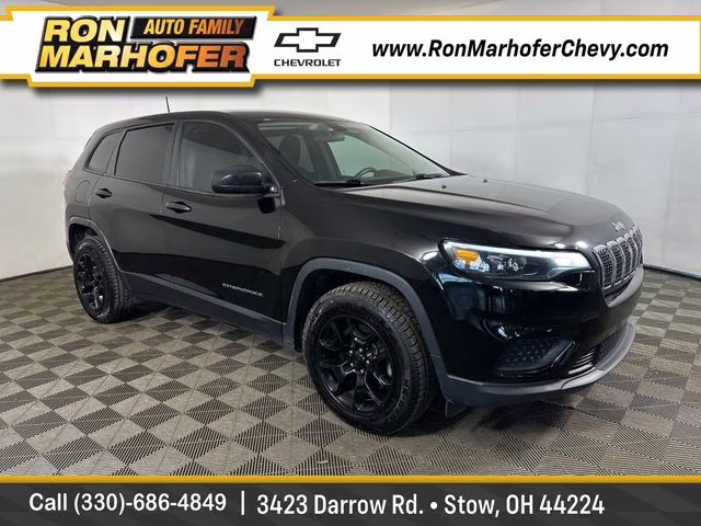 2020 Diamond Black Crystal Pearlcoat Jeep Cherokee Sport 4X4 SUV