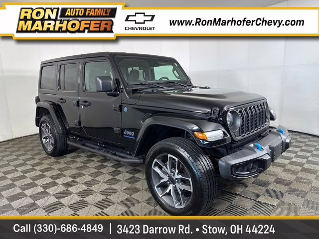2024 Black Clearcoat Jeep Wrangler Sport S 4xe 4X4 SUV