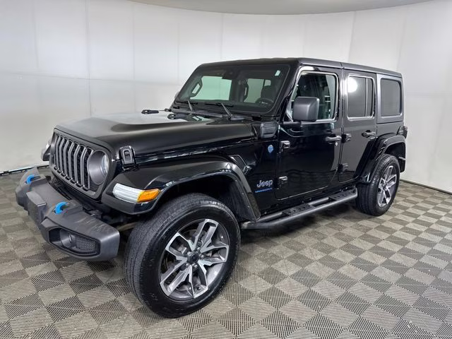 2024 Black Clearcoat Jeep Wrangler Sport S 4xe 4X4 SUV