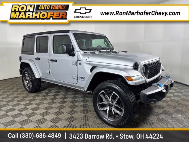 2024 Silver Zynith Clearcoat Jeep Wrangler Sport S 4xe 4X4 SUV