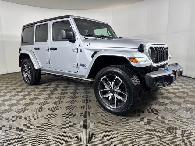 2024 Silver Zynith Clearcoat Jeep Wrangler Sport S 4xe 4X4 SUV