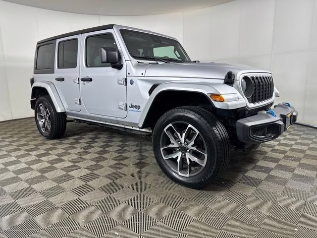 2024 Silver Zynith Clearcoat Jeep Wrangler Sport S 4xe 4X4 SUV