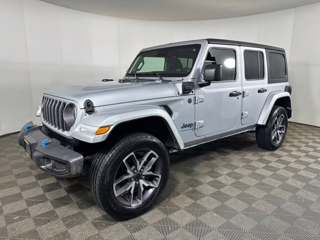 2024 Silver Zynith Clearcoat Jeep Wrangler Sport S 4xe 4X4 SUV