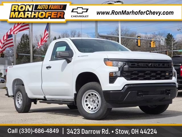 2026 Summit White Chevrolet Silverado 1500 WT 4X4 Truck