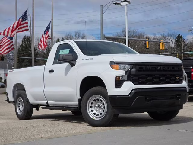 2026 Summit White Chevrolet Silverado 1500 WT 4X4 Truck