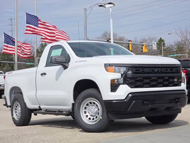 2026 Summit White Chevrolet Silverado 1500 WT 4X4 Truck
