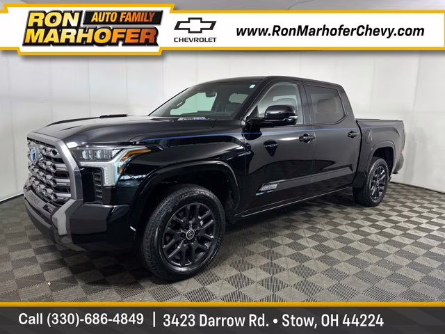 2024 Midnight Black Metallic Toyota Tundra Hybrid Platinum 4X4 Truck
