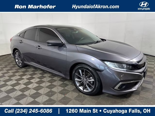 2021 Modern Steel Metallic Honda Civic EX-L FWD Sedan