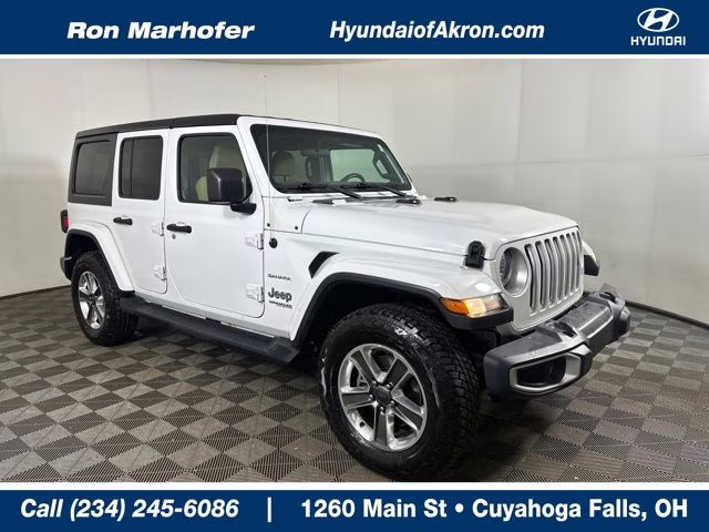 2020 Bright White Clearcoat Jeep Wrangler Unlimited Sahara 4X4 SUV