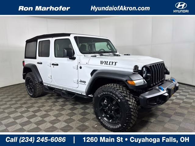 2023 Bright White Clearcoat Jeep Wrangler Base 4xe 4X4 SUV