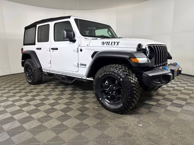 2023 Bright White Clearcoat Jeep Wrangler Base 4xe 4X4 SUV
