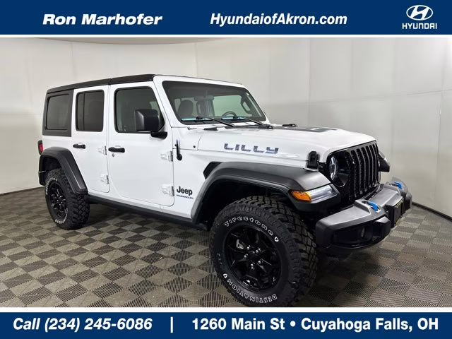 2023 Bright White Clearcoat Jeep Wrangler Base 4xe 4X4 SUV
