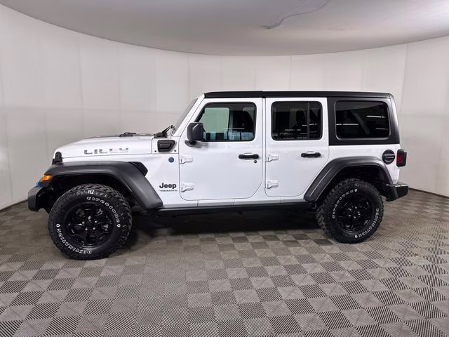 2023 Bright White Clearcoat Jeep Wrangler Base 4xe 4X4 SUV