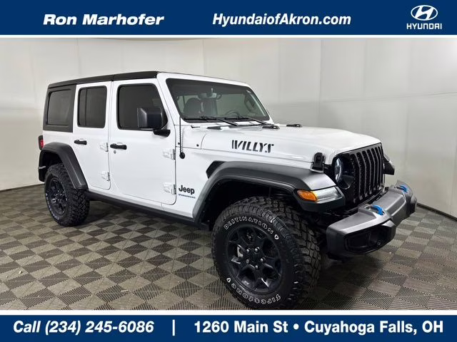 2023 Bright White Clearcoat Jeep Wrangler Base 4xe 4X4 SUV