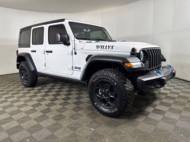 2023 Bright White Clearcoat Jeep Wrangler Base 4xe 4X4 SUV