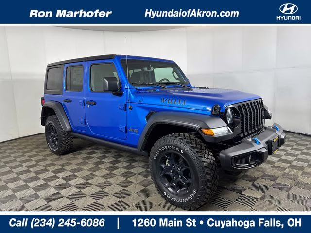 2023 Hydro Blue Pearl Coat Jeep Wrangler Base 4xe 4X4 SUV