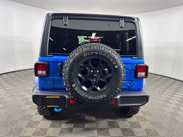 2023 Hydro Blue Pearl Coat Jeep Wrangler Base 4xe 4X4 SUV