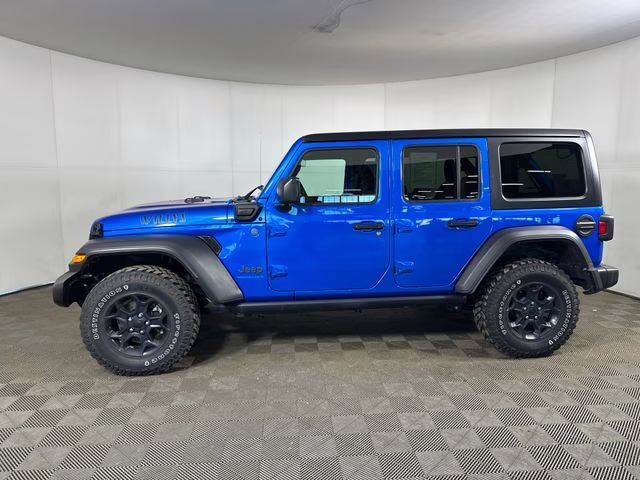 2023 Hydro Blue Pearl Coat Jeep Wrangler Base 4xe 4X4 SUV