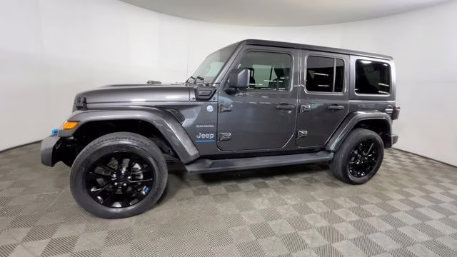 2023 Granite Crystal Metallic Clearcoat Jeep Wrangler Sahara 4xe 4X4 SUV
