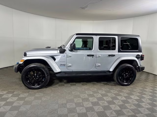 2023 Silver Zynith Clearcoat Jeep Wrangler Sahara 4xe 4X4 SUV
