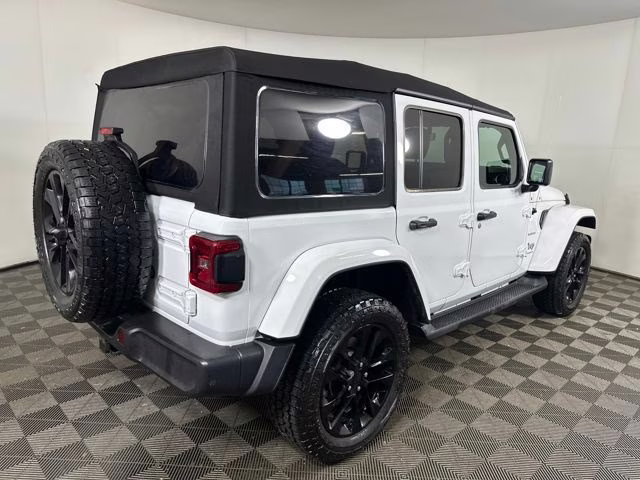 2023 Bright White Clearcoat Jeep Wrangler Sahara 4xe 4X4 SUV