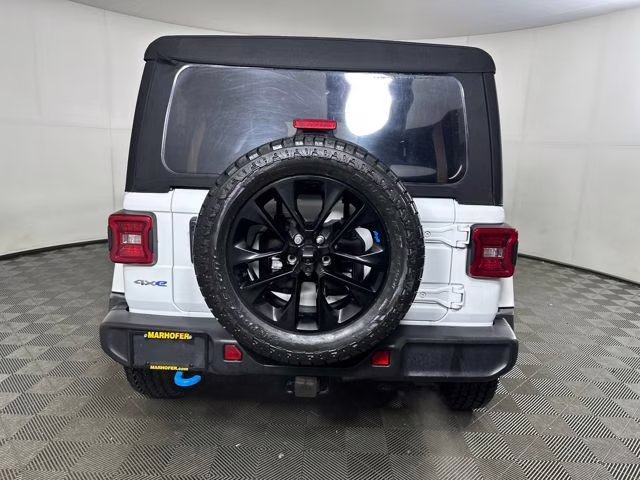 2023 Bright White Clearcoat Jeep Wrangler Sahara 4xe 4X4 SUV