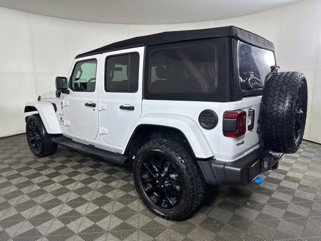 2023 Bright White Clearcoat Jeep Wrangler Sahara 4xe 4X4 SUV