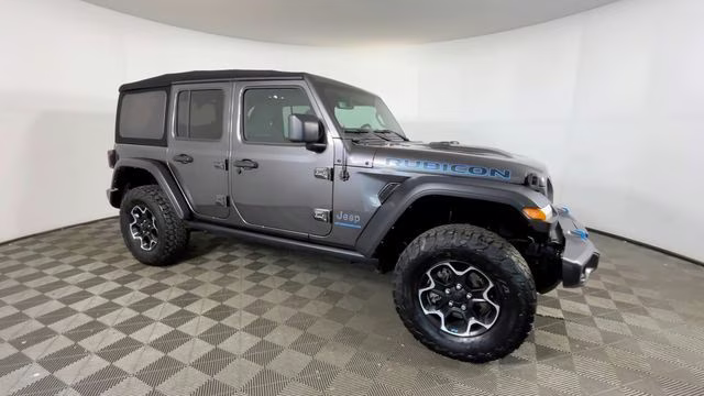 2023 Granite Crystal Metallic Clearcoat Jeep Wrangler Rubicon 4xe 4X4 SUV
