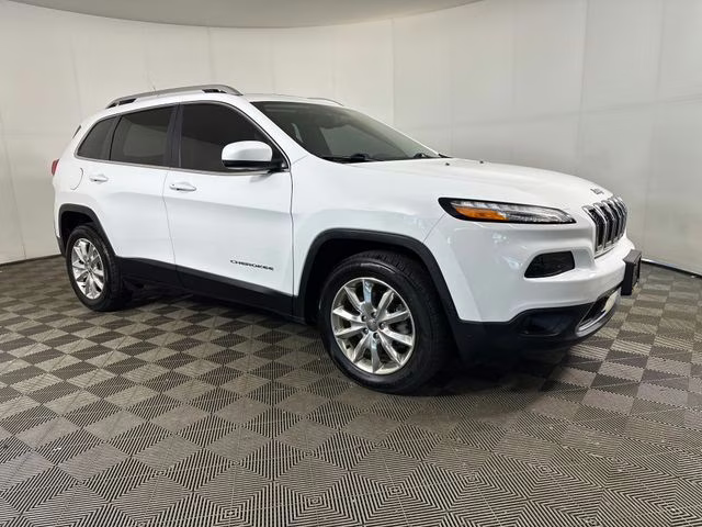 2017 Bright White Clearcoat Jeep Cherokee Limited 4X4 SUV