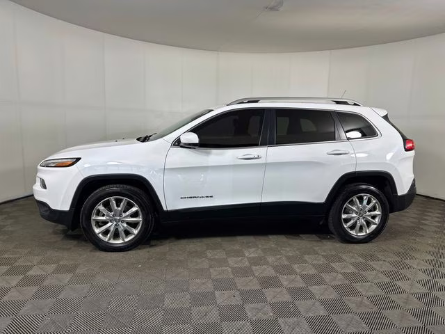 2017 Bright White Clearcoat Jeep Cherokee Limited 4X4 SUV