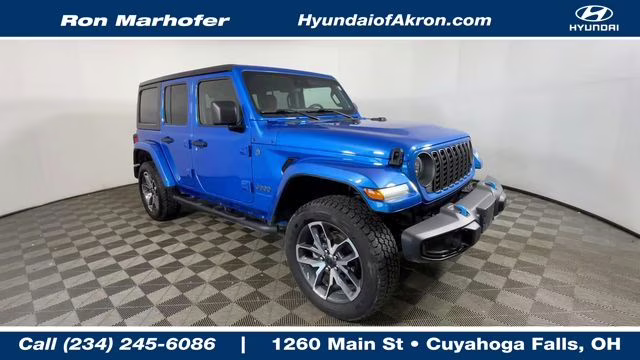 2024 Hydro Blue Pearl Coat Jeep Wrangler Sport S 4xe 4X4 SUV