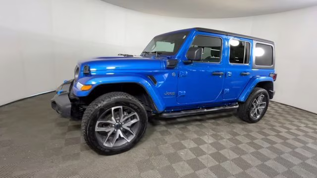 2024 Hydro Blue Pearl Coat Jeep Wrangler Sport S 4xe 4X4 SUV