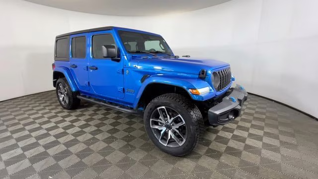 2024 Hydro Blue Pearl Coat Jeep Wrangler Sport S 4xe 4X4 SUV