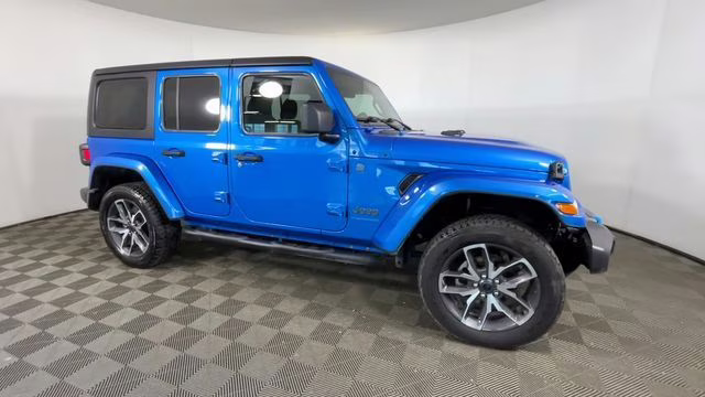 2024 Hydro Blue Pearl Coat Jeep Wrangler Sport S 4xe 4X4 SUV