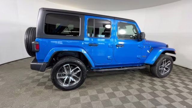 2024 Hydro Blue Pearl Coat Jeep Wrangler Sport S 4xe 4X4 SUV