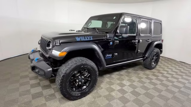 2024 Black Clearcoat Jeep Wrangler Willys 4xe 4X4 SUV