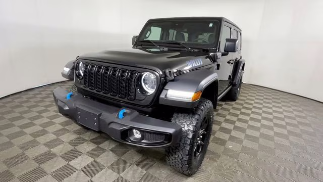 2024 Black Clearcoat Jeep Wrangler Willys 4xe 4X4 SUV