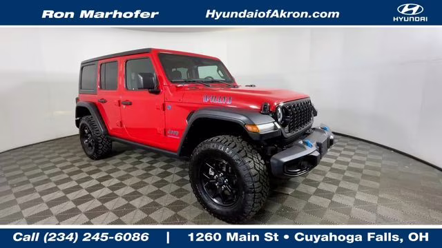 2024 Firecracker Red Clearcoat Jeep Wrangler Willys 4xe 4X4 SUV